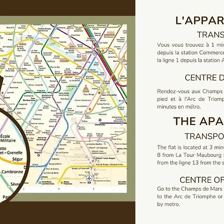 4#duplex 2 Pers#paris 15#commerce#ac Appartamento *
